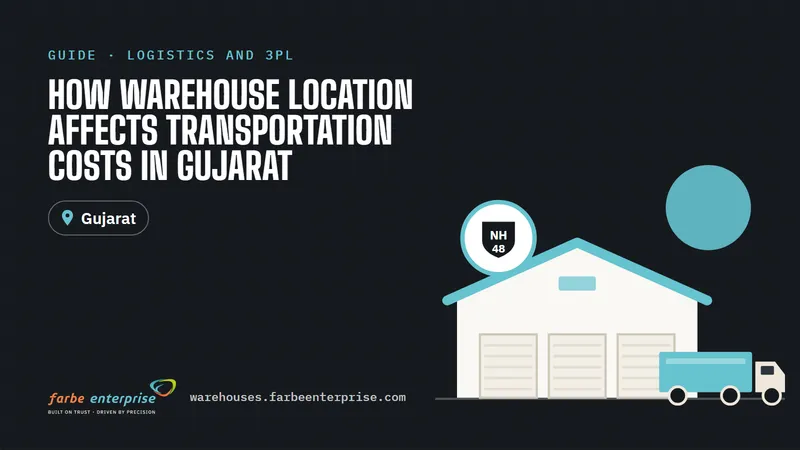 Cover image for “How Warehouse Location Affects Transportation Costs in Gujarat”, a Farbe Warehouses guide